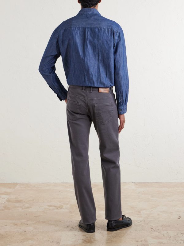 Straight-Leg Garment-Dyed Jeans - BK Straight-Leg Garment-Dyed Jeans - BK