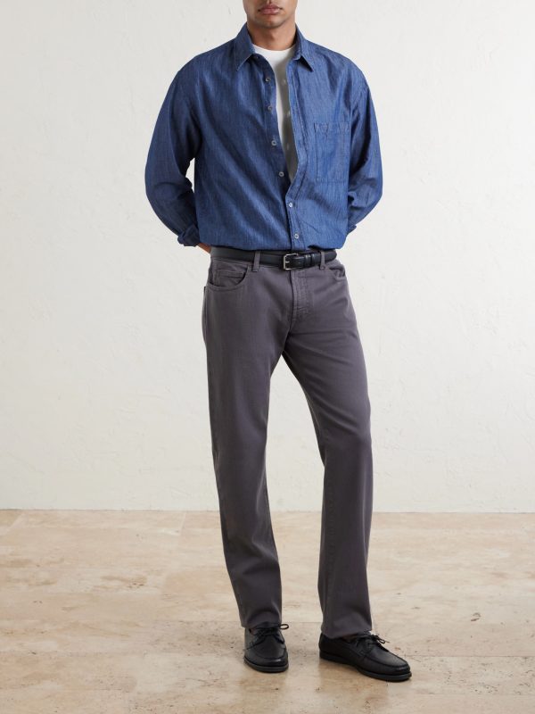 Straight-Leg Garment-Dyed Jeans - OU Straight-Leg Garment-Dyed Jeans - OU