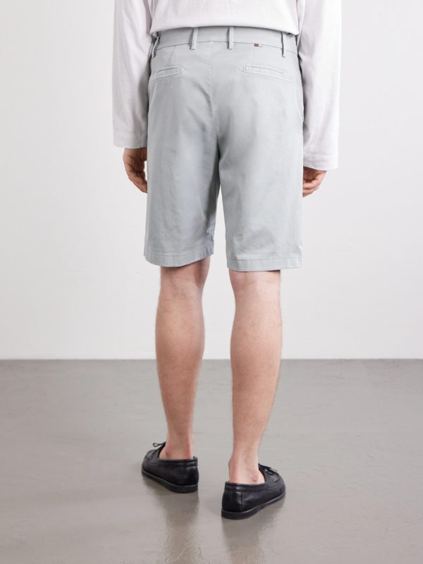 Straight-Leg Stretch Cotton-Blend Gabardine Shorts - BK Straight-Leg Stretch Cotton-Blend Gabardine Shorts - BK