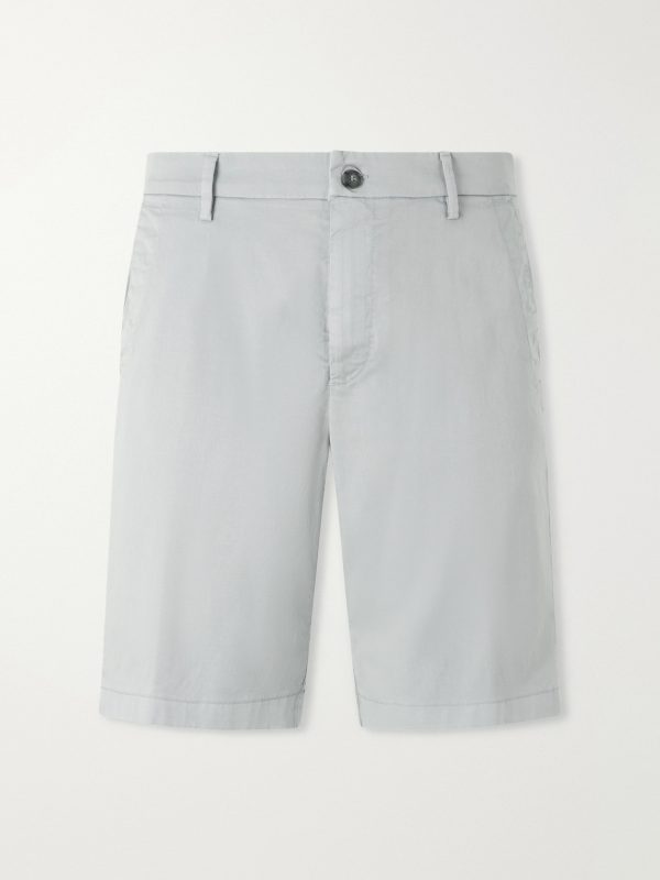 Straight-Leg Stretch Cotton-Blend Gabardine Shorts Straight-Leg Stretch Cotton-Blend Gabardine Shorts