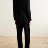 Straight-Leg Pleated Striped Grain de Poudre Wool Trousers - BK