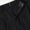 Straight-Leg Pleated Striped Grain de Poudre Wool Trousers - E1