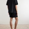 Straight-Leg Logo-Jacquard Silk Shorts - BK Straight-Leg Logo-Jacquard Silk Shorts - BK