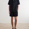 Straight-Leg Logo-Jacquard Silk Shorts - OU Straight-Leg Logo-Jacquard Silk Shorts - OU