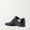 Laser-Cut Leather Oxford Shoes - BK