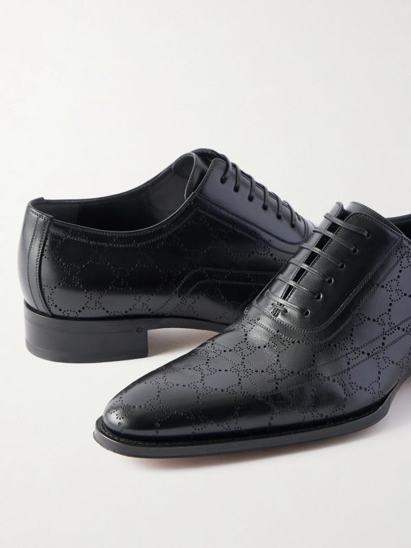 Laser-Cut Leather Oxford Shoes - CU