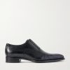 Laser-Cut Leather Oxford Shoes