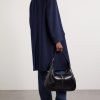 Oversized Double-Breasted Embellished Cashmere Coat - BK