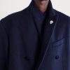 Oversized Double-Breasted Embellished Cashmere Coat - CU