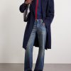 Oversized Double-Breasted Embellished Cashmere Coat - OU