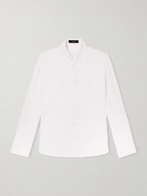 Logo-Jacquard Silk Shirt Logo-Jacquard Silk Shirt