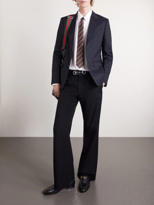 Logo-Jacquard Silk Shirt - OU Logo-Jacquard Silk Shirt - OU