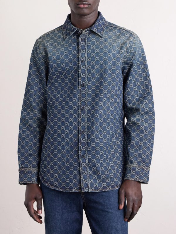Logo-Jacquard Denim Shirt - FR Logo-Jacquard Denim Shirt - FR