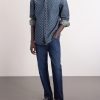 Logo-Jacquard Denim Shirt - OU Logo-Jacquard Denim Shirt - OU