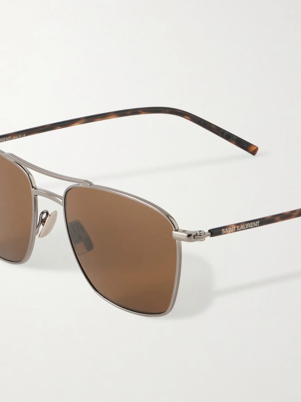 Squared-Frame Metal Sunglasses - CU