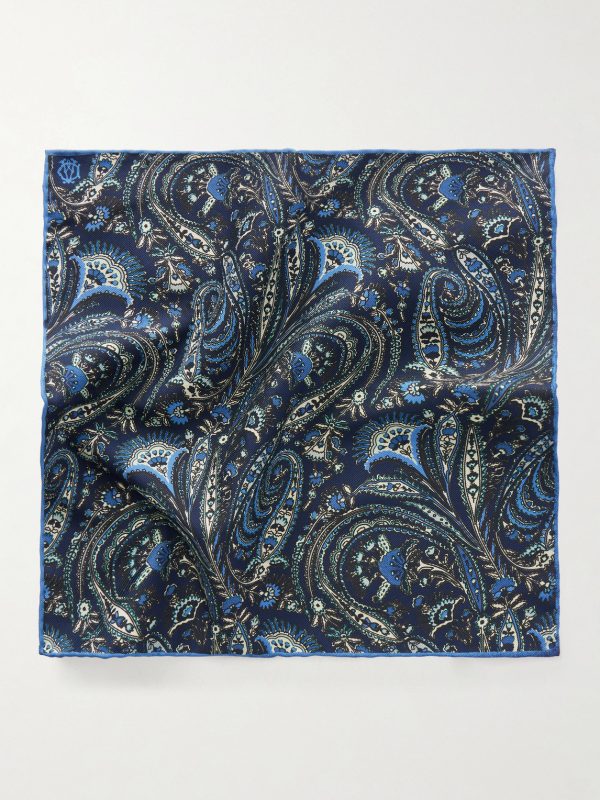 Printed Silk-Satin Pocket Square - FR Printed Silk-Satin Pocket Square - FR