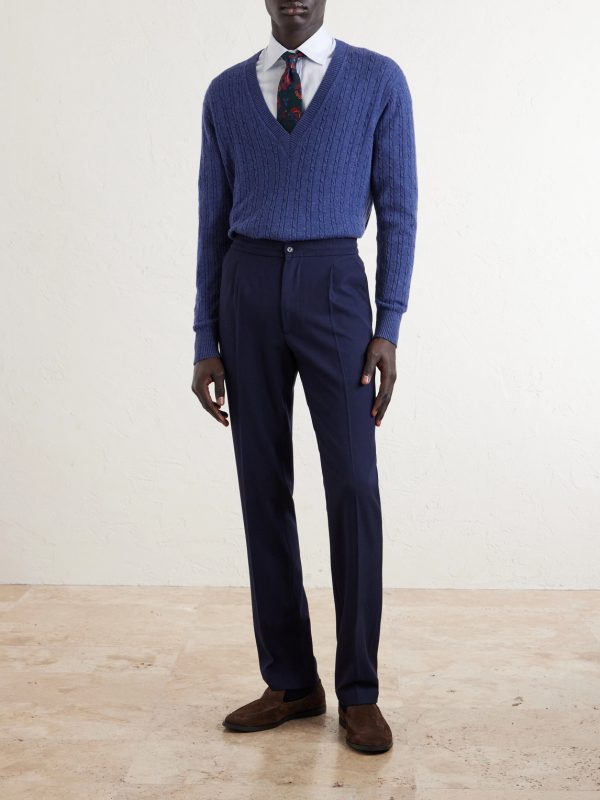 Ribbed Cashmere Sweater - OU Ribbed Cashmere Sweater - OU