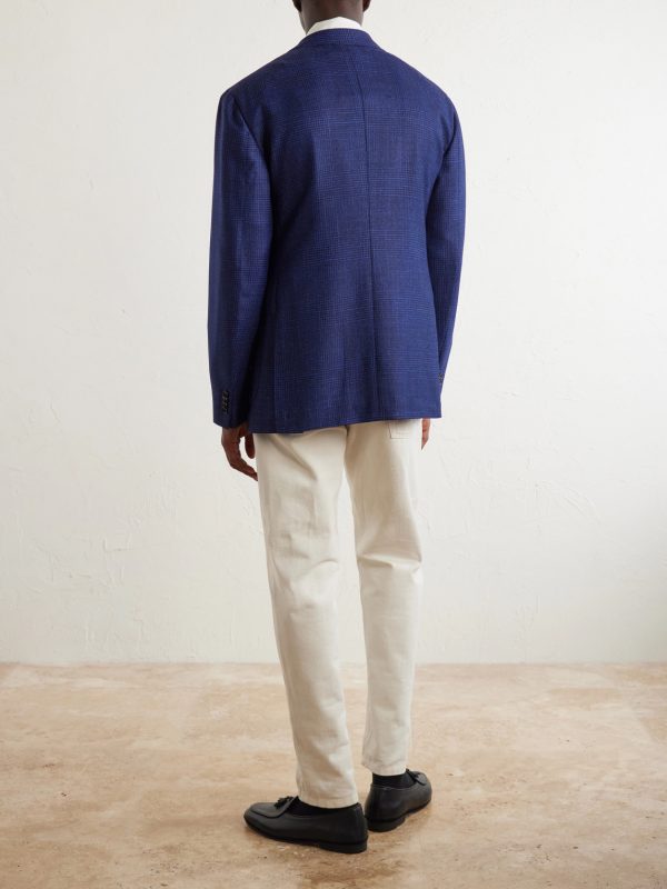 Checked Wool, Silk and Cashmere-Blend Blazer - BK