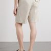 Straight-Leg Cotton-Gabardine Shorts - BK Straight-Leg Cotton-Gabardine Shorts - BK