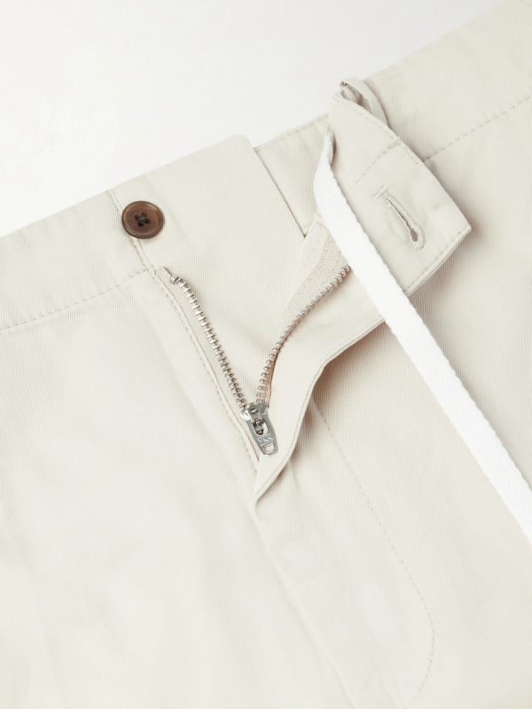 Straight-Leg Cotton-Gabardine Shorts - E1 Straight-Leg Cotton-Gabardine Shorts - E1