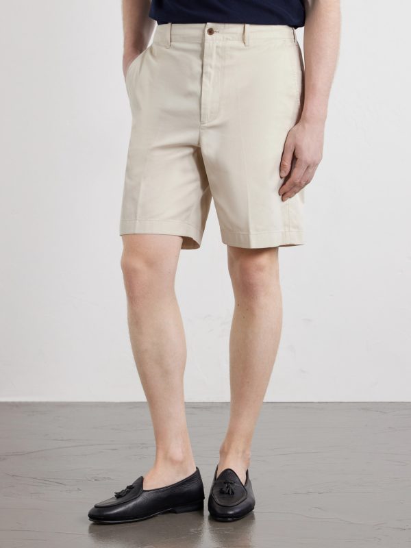 Straight-Leg Cotton-Gabardine Shorts - FR Straight-Leg Cotton-Gabardine Shorts - FR