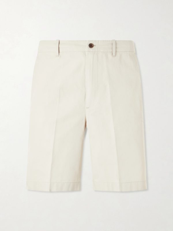 Straight-Leg Cotton-Gabardine Shorts Straight-Leg Cotton-Gabardine Shorts