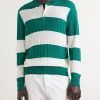 Striped Cashmere and Silk-Blend Polo Shirt - FR