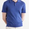 Cable-Knit Cotton and Mulberry Silk-Blend Polo Shirt - FR Cable-Knit Cotton and Mulberry Silk-Blend Polo Shirt - FR