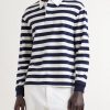 Striped Cotton and Cashmere Polo Shirt - FR