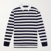 Striped Cotton and Cashmere Polo Shirt