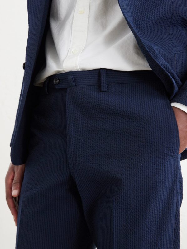 Straight-Leg Cotton-Seersucker Suit Trousers - CU Straight-Leg Cotton-Seersucker Suit Trousers - CU