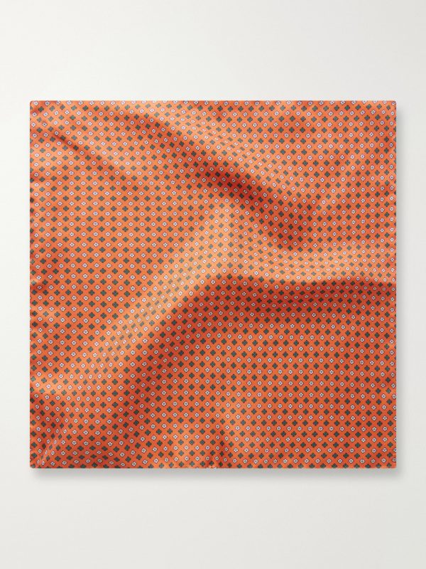 Printed Silk-Twill Pocket Square - FR Printed Silk-Twill Pocket Square - FR