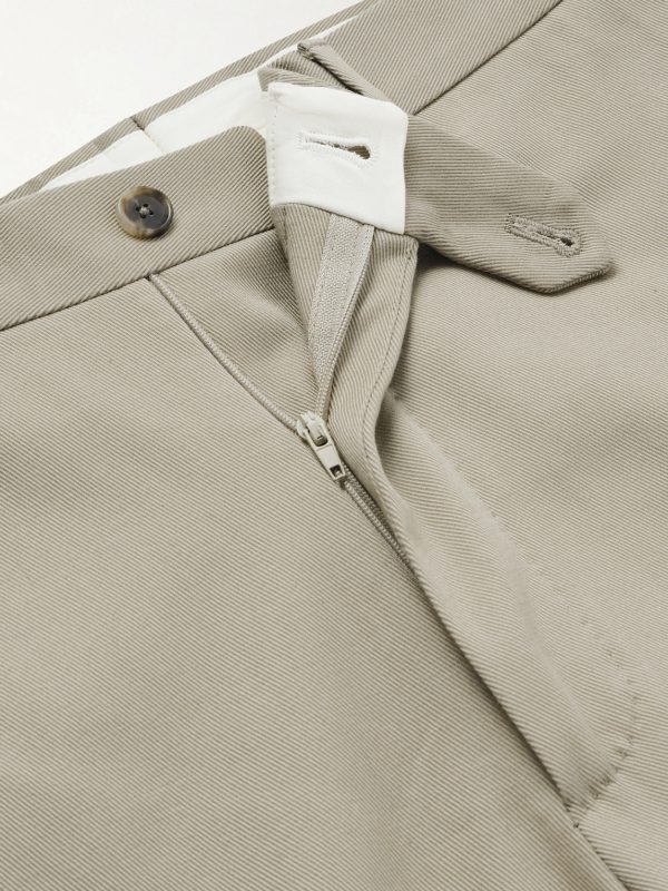 Straight-Leg Cotton-Blend Twill Shorts - E1 Straight-Leg Cotton-Blend Twill Shorts - E1