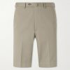 Straight-Leg Cotton-Blend Twill Shorts Straight-Leg Cotton-Blend Twill Shorts