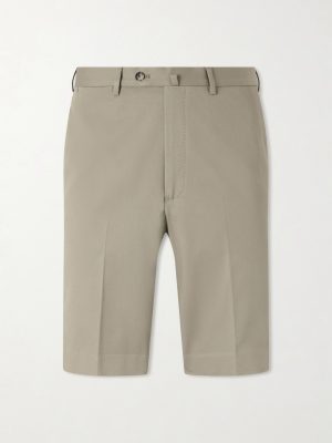 Straight-Leg Cotton-Blend Twill Shorts Straight-Leg Cotton-Blend Twill Shorts
