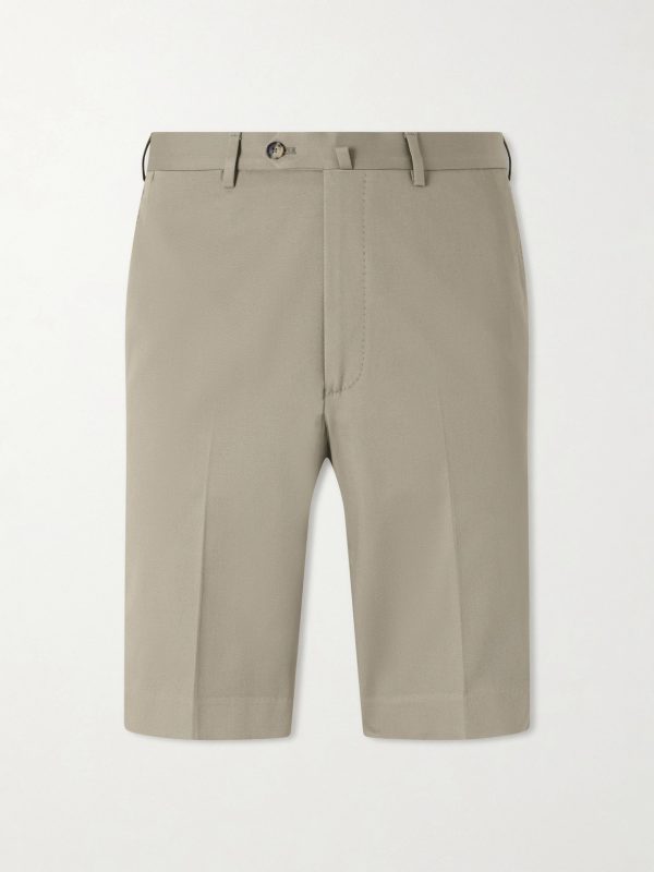 Straight-Leg Cotton-Blend Twill Shorts Straight-Leg Cotton-Blend Twill Shorts