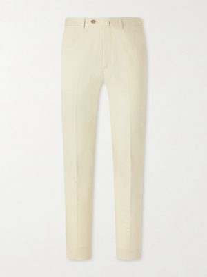 Tapered Cotton-Twill Suit Trousers