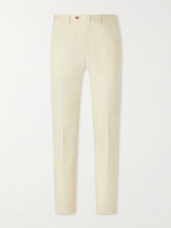Tapered Cotton-Twill Suit Trousers Tapered Cotton-Twill Suit Trousers