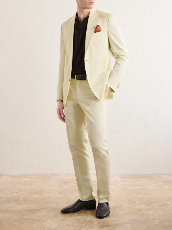 Tapered Cotton-Twill Suit Trousers - OU Tapered Cotton-Twill Suit Trousers - OU
