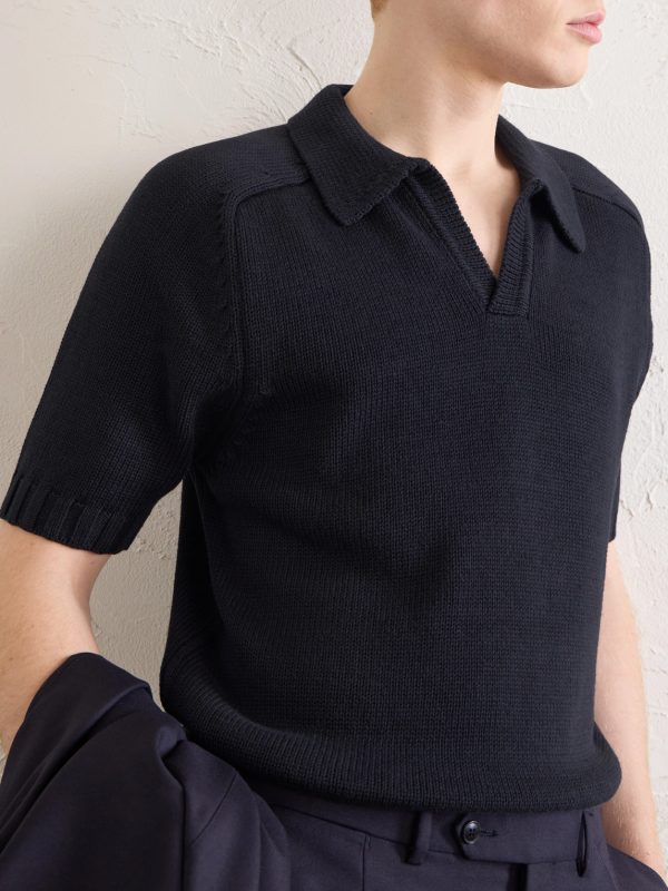 Knitted Cotton Polo Shirt - CU Knitted Cotton Polo Shirt - CU