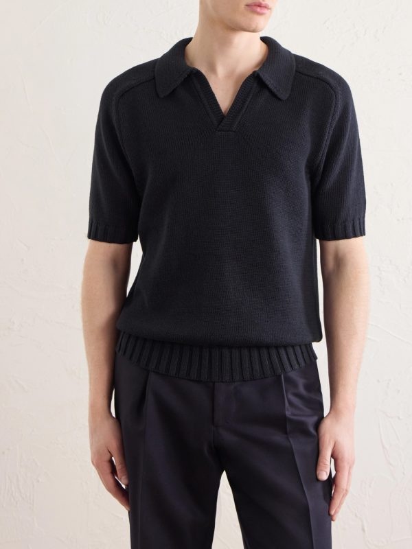 Knitted Cotton Polo Shirt - FR Knitted Cotton Polo Shirt - FR