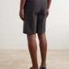 Straight-Leg Cotton-Seersucker Shorts - BK Straight-Leg Cotton-Seersucker Shorts - BK