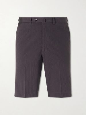 Straight-Leg Cotton-Seersucker Shorts Straight-Leg Cotton-Seersucker Shorts