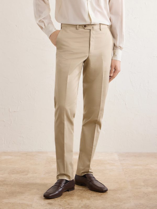 Tapered Cotton-Twill Suit Trousers - FR