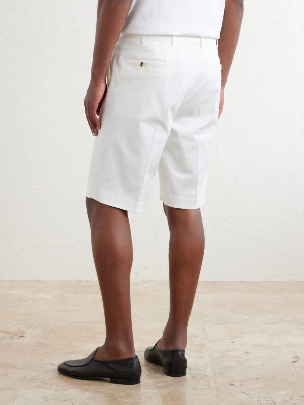 Straight-Leg Cotton-Blend Twill Shorts - BK Straight-Leg Cotton-Blend Twill Shorts - BK