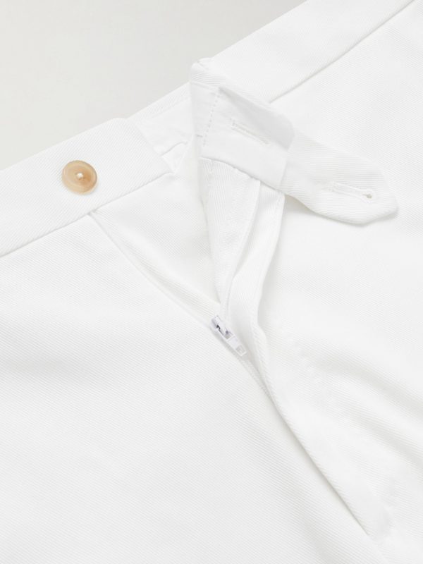 Straight-Leg Cotton-Blend Twill Shorts - E1 Straight-Leg Cotton-Blend Twill Shorts - E1