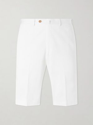 Straight-Leg Cotton-Blend Twill Shorts Straight-Leg Cotton-Blend Twill Shorts