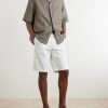 Straight-Leg Cotton-Blend Twill Shorts - OU Straight-Leg Cotton-Blend Twill Shorts - OU