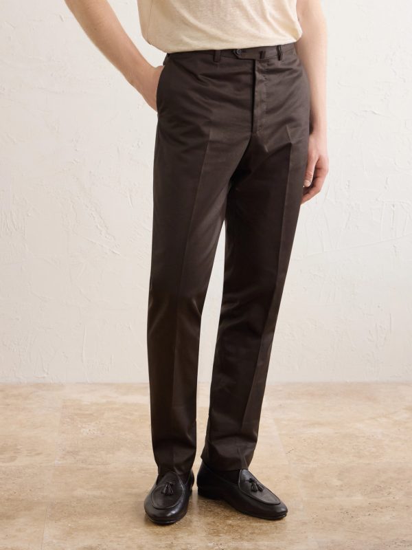 Tapered Cotton-Twill Suit Trousers - FR