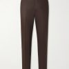 Tapered Cotton-Twill Suit Trousers